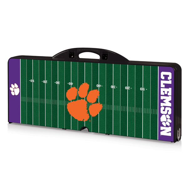FOOTBALL FIELD - CLEMSON TIGERS - PICNIC TABLE PORTABLE FOLDING TABLE WITH SEATS