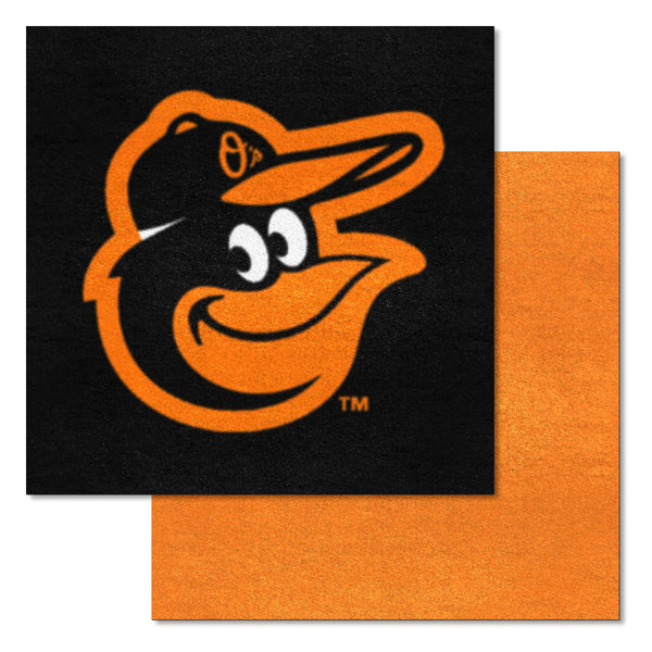 MLB - Baltimore Orioles Team Carpet Tiles with BO Mascot Logo