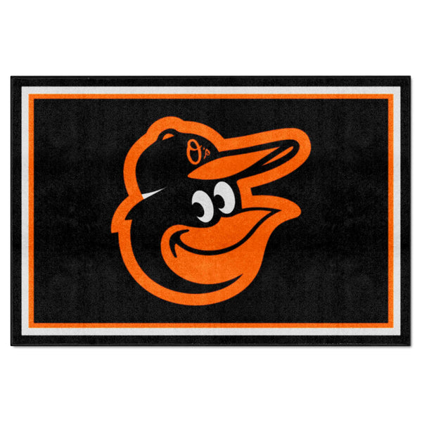 MLB - Baltimore Orioles 5x8 Rug with BO Mascot Logo