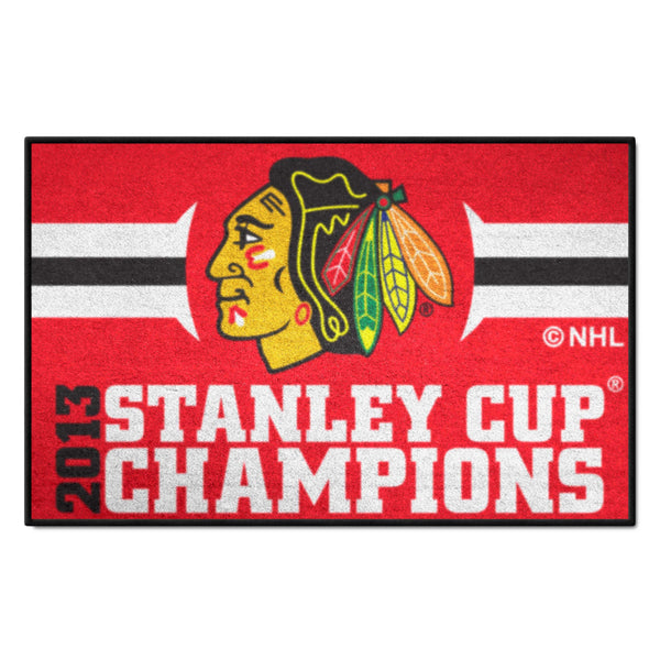 NHL - Chicago Blackhawks Championship Starter Mat with 2013 Stanley Cup Champions Logo