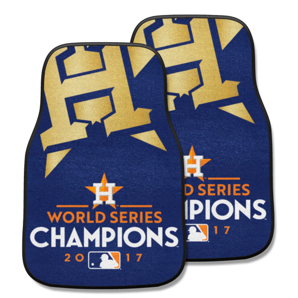 MLB - Houston Astros 2-pc Carpet Car Mat Set with World Series Champions 2017 H Logo