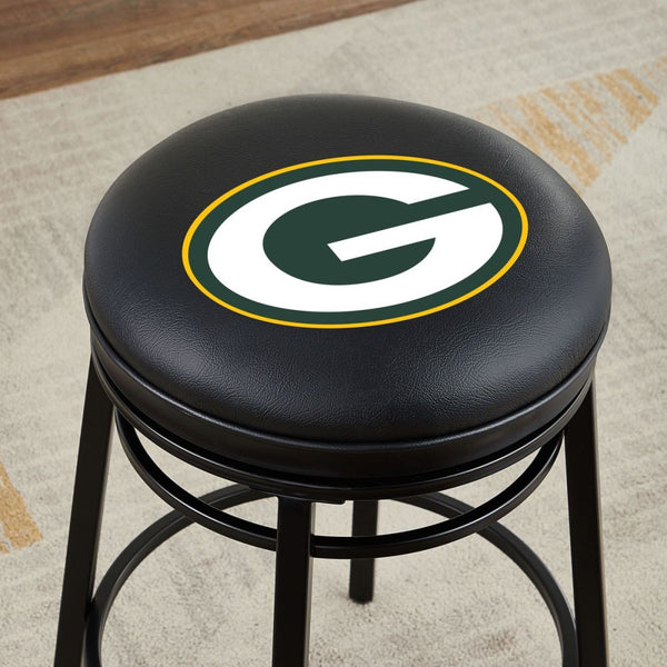 Green Bay Packers Black Swivel Counter Stool