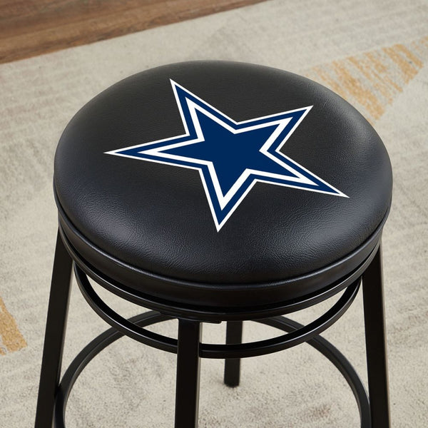 Dallas Cowboys Black Swivel Counter Stool