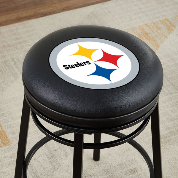 Pittsburgh Steelers Black Swivel Counter Stool