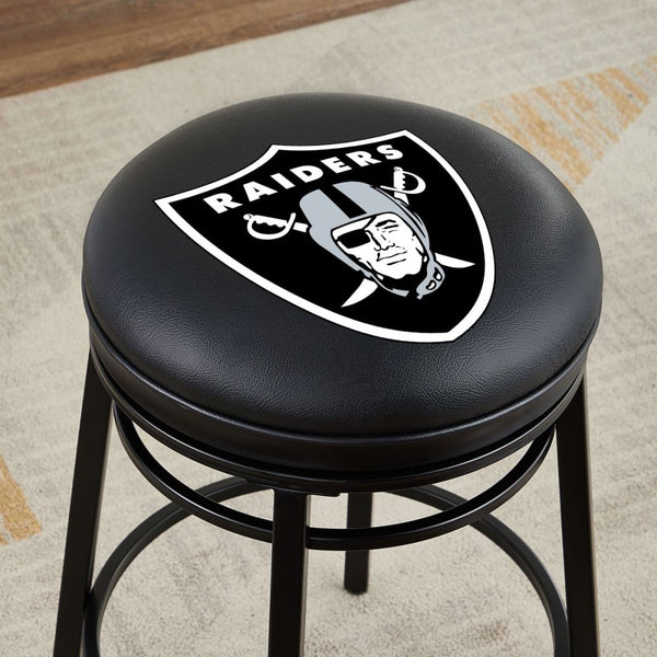 Las Vegas Raiders Black Swivel Counter Stool