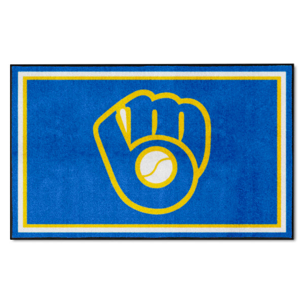 MLB - Milwaukee Brewers 4x6 Rug with Symbol Logo