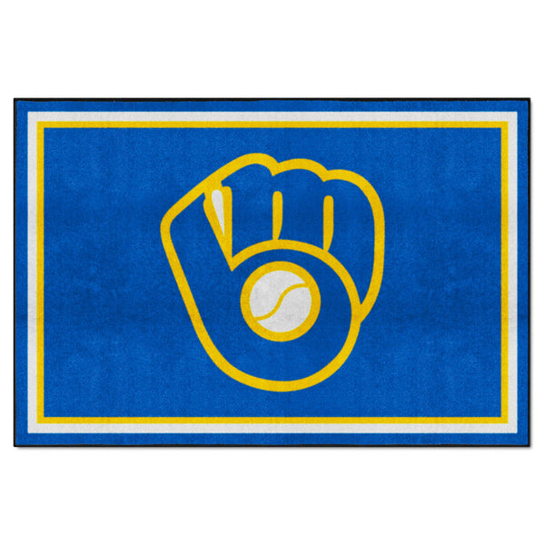 MLB - Milwaukee Brewers 5x8 Rug with Symbol Logo