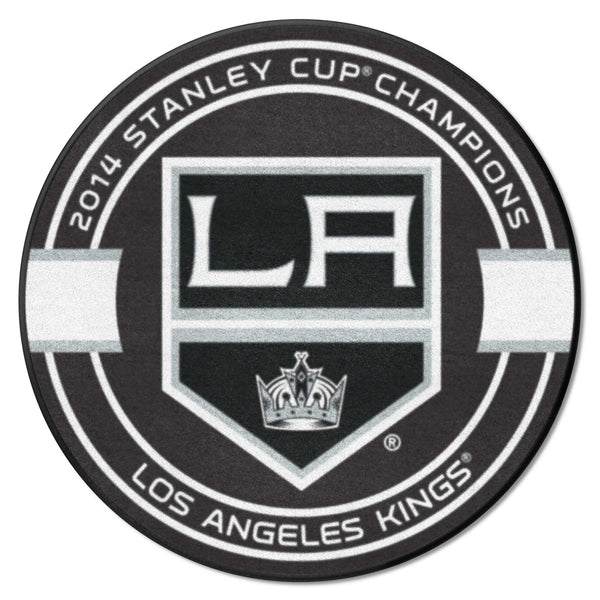 NHL - Los Angeles Kings Puck Mat with 2014 Stanley Cup Champions LA Logo