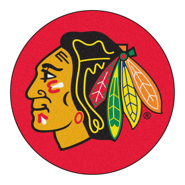 NHL - Chicago Blackhawks Puck Mat with Symbol Logo