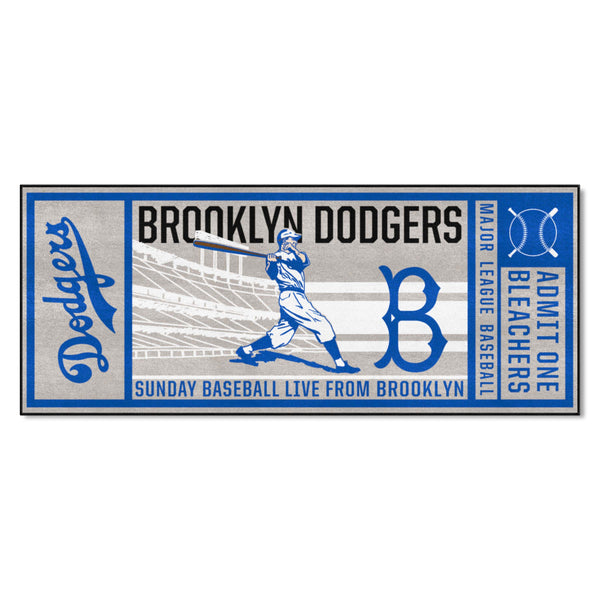 MLBCC - Los Angeles Dodgers Ticket Runner with B Logo