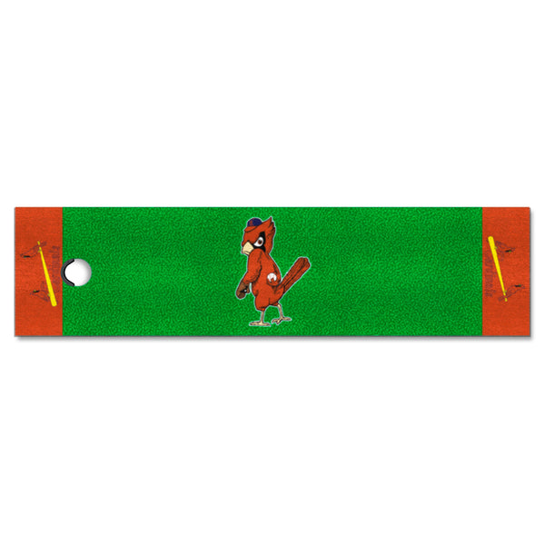 MLBCC - St. Louis Cardinals  Putting Green Mat with Mascot Symbol Logo
