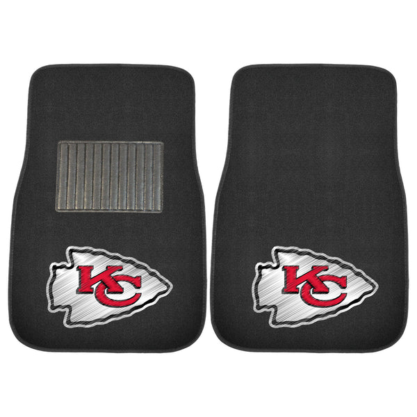 '-2-pc Embroidered Car Mat Set-True Sports Fan