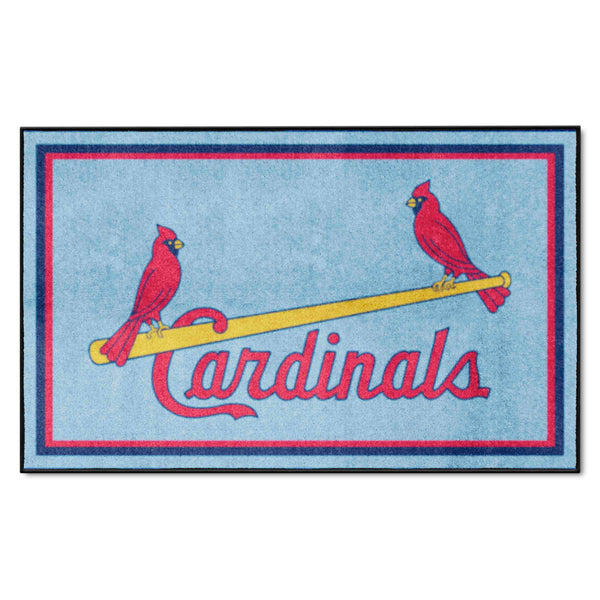 MLBCC - St. Louis Cardinals  4x6 Rug with Cardinals Logo