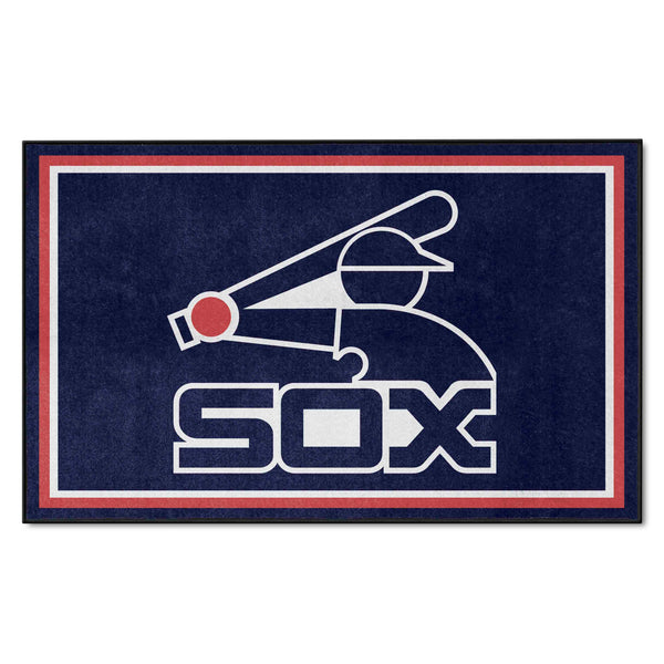 MLBCC - Chicago White Sox 4x6 Rug with Sox Symbol Logo