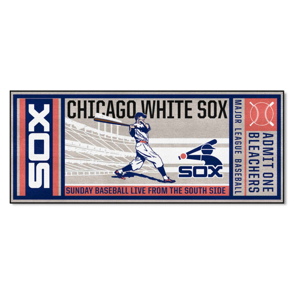 MLBCC - Chicago White Sox Ticket Runner with Sox Symbol Logo