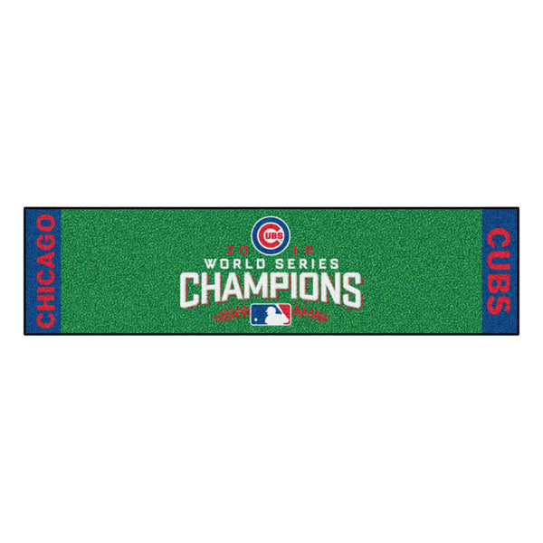 MLB - Chicago Cubs Putting Green Mat with World Series Champions 2016 UBS Logo & Name