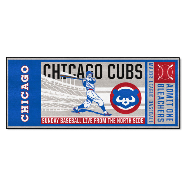 MLBCC - Chicago Cubs Ticket Runner with Symbol Logo