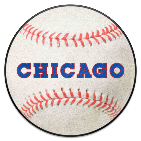 MLBCC - Chicago Cubs Baseball Mat with Chicago Logo