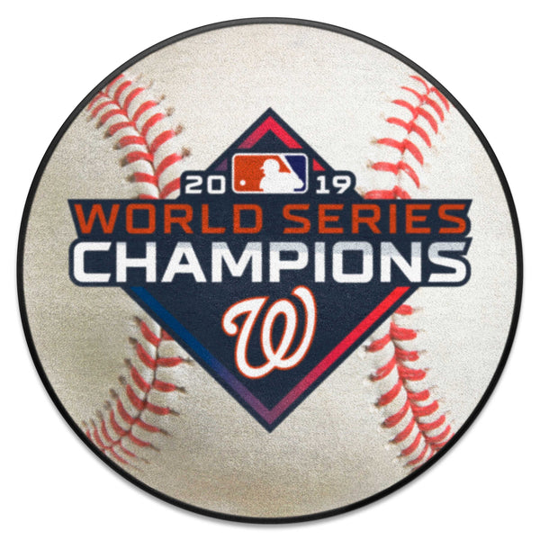 MLB - Washington Nationals Baseball Mat with World Series Champions 2019 W Logo