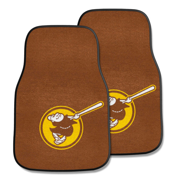 MLB - San Diego Padres 2-pc Carpet Car Mat Set with Symbol Logo