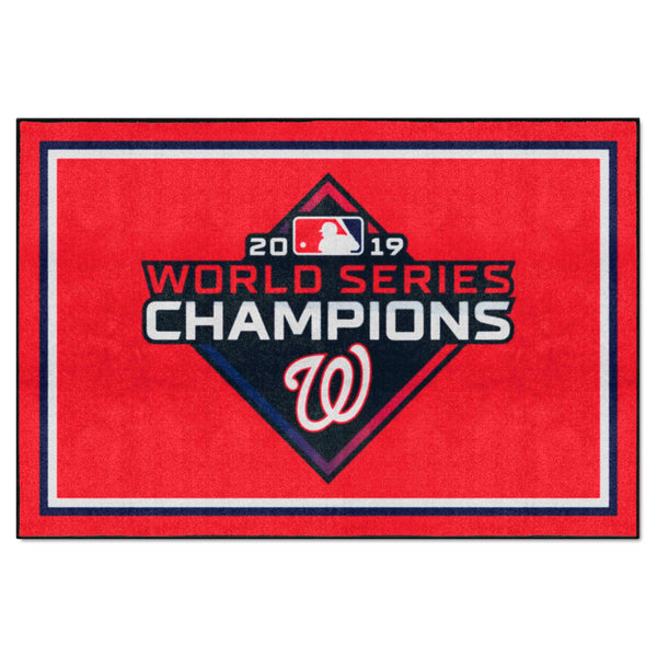 MLB - Washington Nationals 5x8 Rug with World Series Champions 2019 W Logo