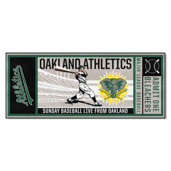 MLBCC - Oakland Athletics Ticket Runner with Symbol Logo