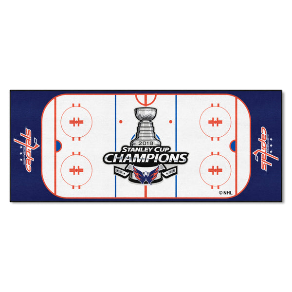 NHL - Washington Capitals Rink Runner with 2018 Stanley Cup Champions Logo