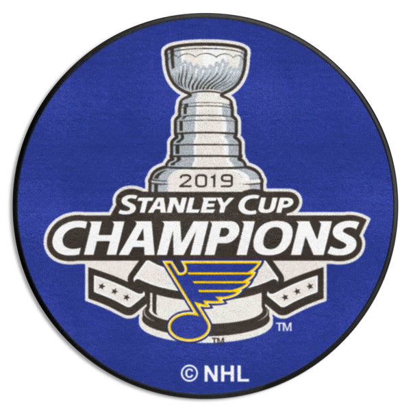 NHL - St. Louis Blues Puck Mat with 2019 Stanley Cup Champions Logo