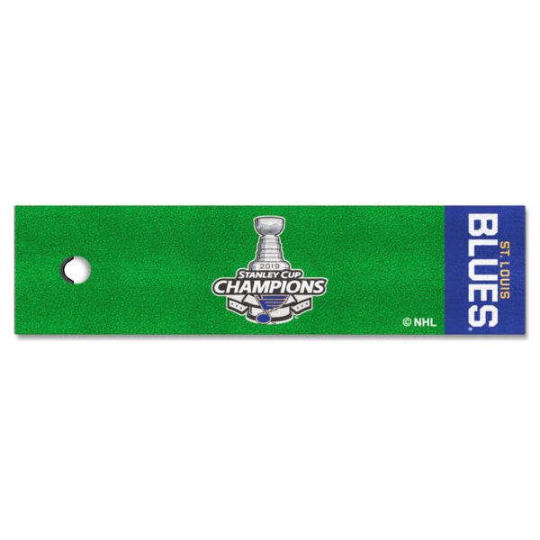 NHL - St. Louis Blues Putting Green Mat with 2019 Stanley Cup Champions Logo & Team Name