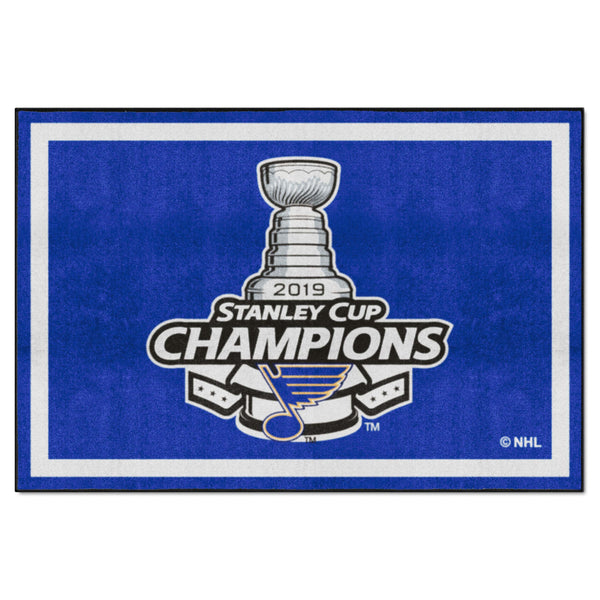 NHL - St. Louis Blues 5x8 Rug with 2019 Stanley Cup Champions Logo