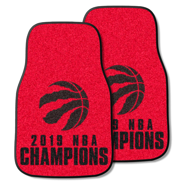 NBA - Toronto Raptors 2-pc Carpet Car Mat Set with 2019 NBA Champions Logo