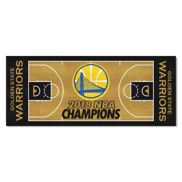 NBA - Golden State Warriors NBA Court Large Runner with 2018 NBA Champions Logo