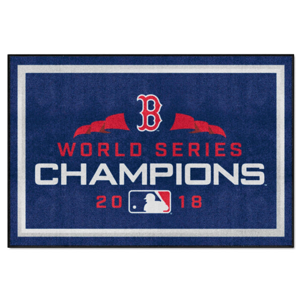 MLB - Boston Red Sox 5x8 Rug with World Series Champions 2018 B Logo
