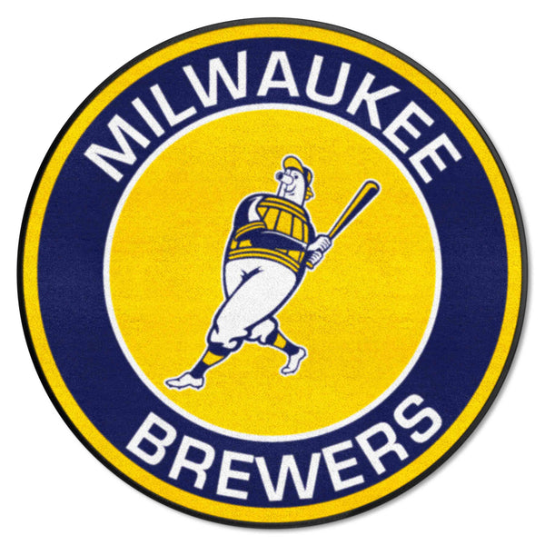 MLB - Milwaukee Brewers Roundel Mat with MB Mascot Logo