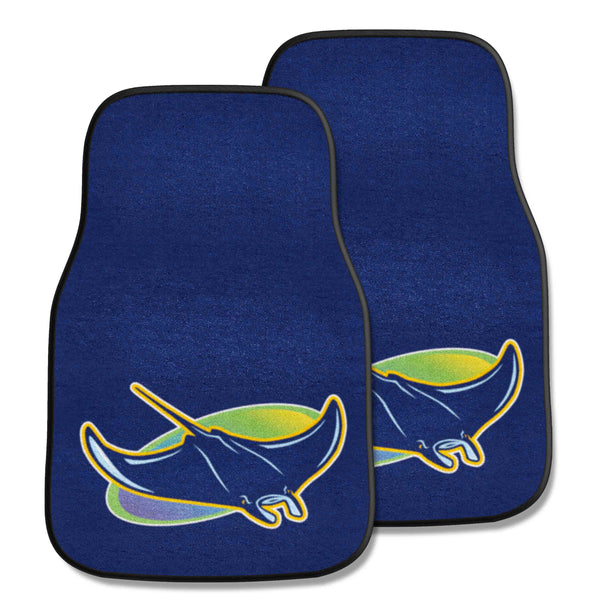 MLB - Tampa Bay Rays 2-pc Carpet Car Mat Set with Symbol Logo