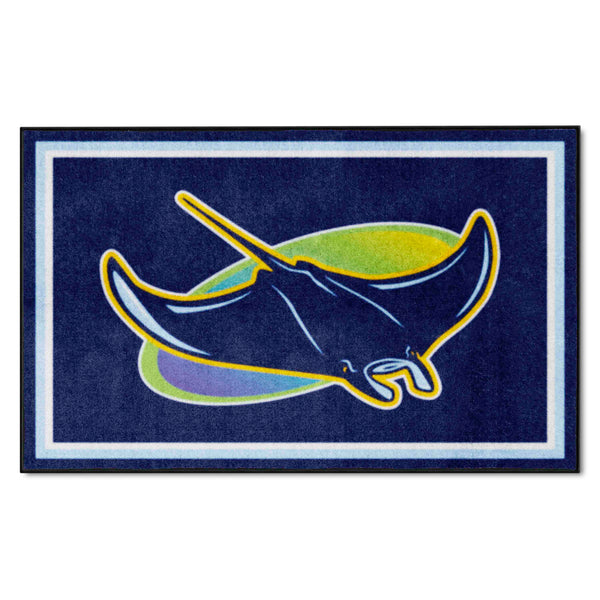 MLB - Tampa Bay Rays 4x6 Rug with Symbol Logo