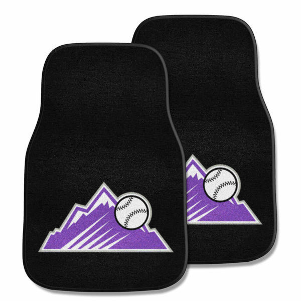 MLB - Colorado Rockies 2-pc Carpet Car Mat Set with Symbol Logo