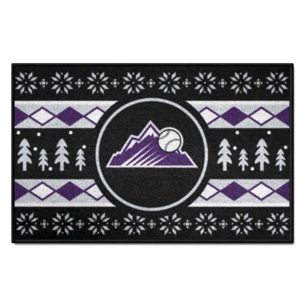 MLB - Colorado Rockies Starter Mat - Holiday Sweater