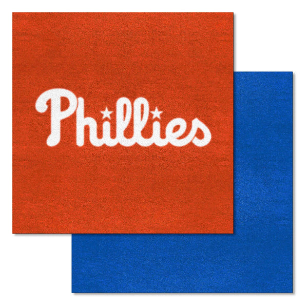 MLB - Philadelphia Phillies Team Carpet Tiles with the Phillies Logo