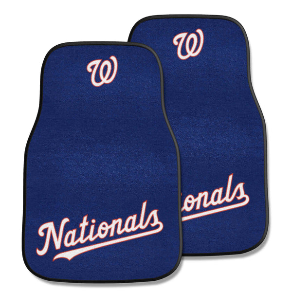 MLB - Washington Nationals 2-pc Carpet Car Mat Set with Nationals Logo