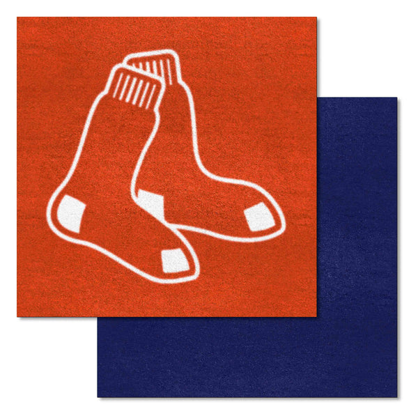 MLB - Boston Red Sox Team Carpet Tiles with Sox Logo
