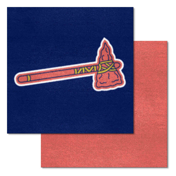 MLB - Atlanta Braves Team Carpet Tiles with AB Symbol Logo