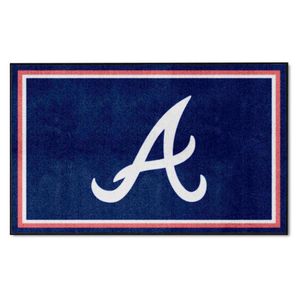 MLB - Atlanta Braves 4x6 Rug with A Logo