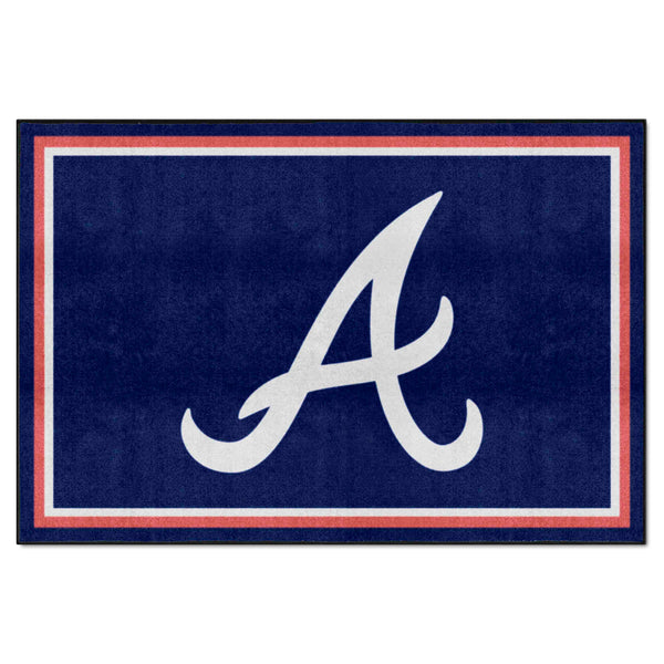 MLB - Atlanta Braves 5x8 Rug with A Logo