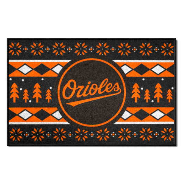 MLB - Baltimore Orioles Starter Mat - Holiday Sweater