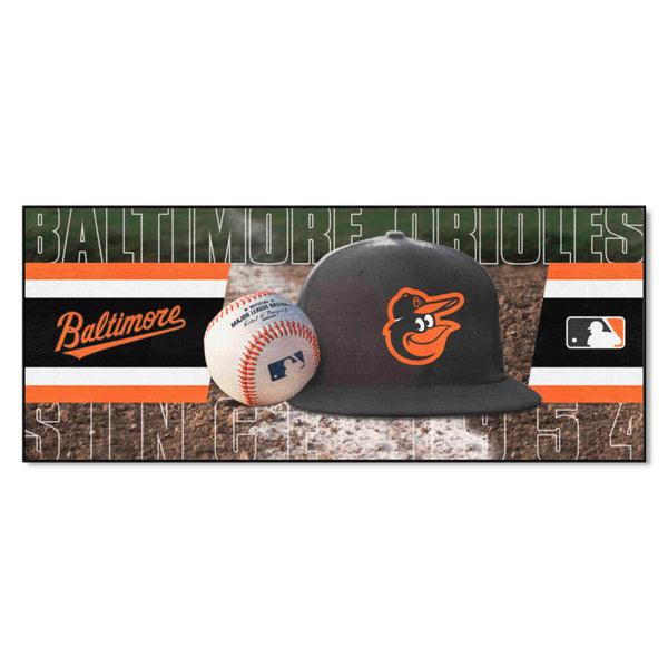 MLB - Baltimore Orioles Baseball Runner with BO Mascot Logo & Name