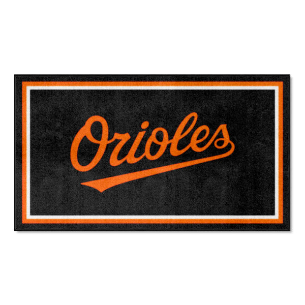 MLB - Baltimore Orioles 3x5 Rug with BO Name Logo