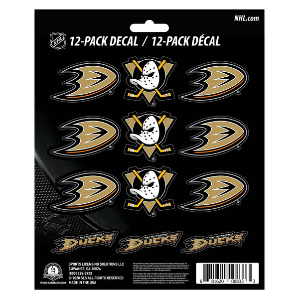 NHL - Anaheim Ducks Mini Decal 12-pk