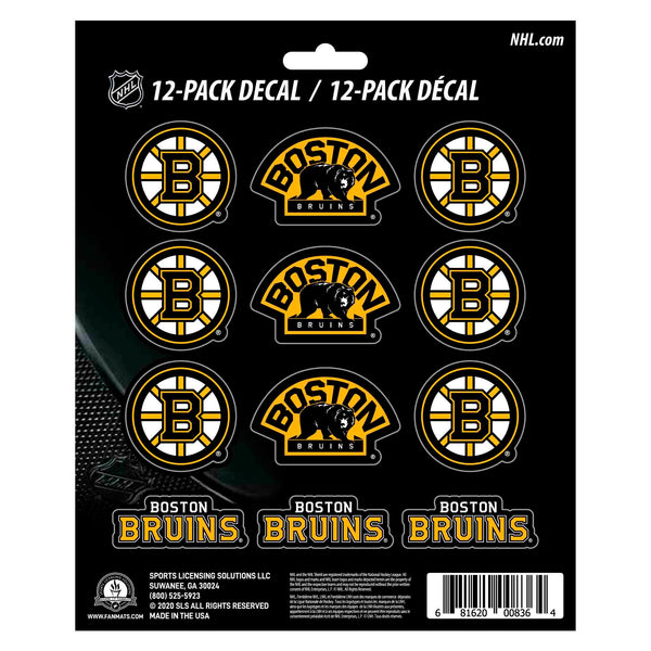 NHL - Boston Bruins Mini Decal 12-pk