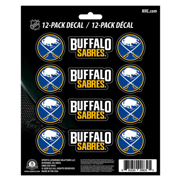 NHL - Buffalo Sabres Mini Decal 12-pk